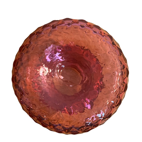 Chalet Heritage Cranberry Collection ruffled quilted/diamond pattern glass vase - Picture 5 of 5